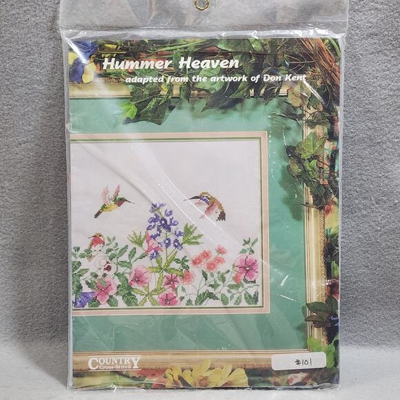Hummer Heaven by Don Kent Cross Stitch Kit #101 NIP Country Cross Stitch - Picture 3 of 5